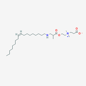 molecular formula C29H56N2O4 B13332803 (Z)-3-(Dimethyl(2-((2-methyl-3-(octadec-9-en-1-ylamino)propanoyl)oxy)ethyl)ammonio)propanoate 