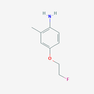 molecular formula C9H12FNO B13332818 4-(2-Fluoroethoxy)-2-methylaniline 