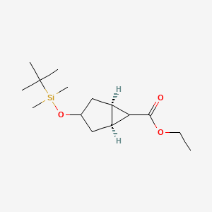 molecular formula C15H28O3Si B13332847 Rel-ethyl (1R,3r,5S,6r)-3-((tert-butyldimethylsilyl)oxy)bicyclo[3.1.0]hexane-6-carboxylate 