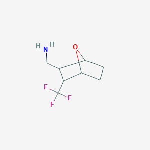 molecular formula C8H12F3NO B13332855 (3-(Trifluoromethyl)-7-oxabicyclo[2.2.1]heptan-2-yl)methanamine 