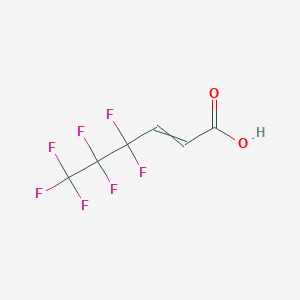 molecular formula C6H3F7O2 B1333286 4,4,5,5,6,6,6-Heptafluoro-2-hexenoic acid 