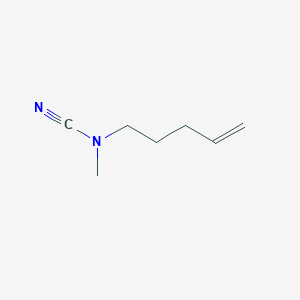 molecular formula C7H12N2 B13332869 Cyano(methyl)(pent-4-en-1-yl)amine 