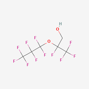 molecular formula C6H3F11O2 B1333287 2,3,3,3-Tetrafluoro-2-(heptafluoropropoxy)propan-1-ol CAS No. 26537-88-2