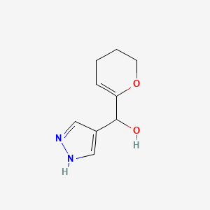 molecular formula C9H12N2O2 B13332871 (3,4-Dihydro-2H-pyran-6-yl)(1H-pyrazol-4-yl)methanol 