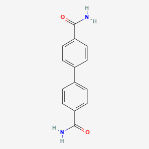 molecular formula C14H12N2O2 B1333288 [1,1'-联苯]-4,4'-二甲酰胺 CAS No. 46902-08-3