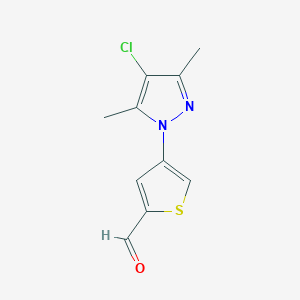 4-(4-Chloro-3,5-dimethyl-1H-pyrazol-1-YL)thiophene-2-carbaldehyde