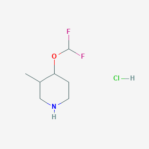 molecular formula C7H14ClF2NO B13332947 4-(Difluoromethoxy)-3-methylpiperidine hydrochloride 