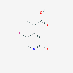 molecular formula C9H10FNO3 B13332953 2-(5-Fluoro-2-methoxypyridin-4-yl)propanoic acid 