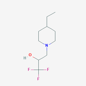 3-(4-Ethylpiperidin-1-yl)-1,1,1-trifluoropropan-2-ol