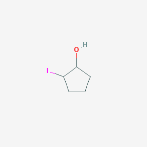 molecular formula C5H9IO B13332994 2-Iodocyclopentan-1-ol 