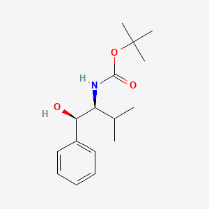 molecular formula C16H25NO3 B13332997 tert-Butyl ((1R,2S)-1-hydroxy-3-methyl-1-phenylbutan-2-yl)carbamate 