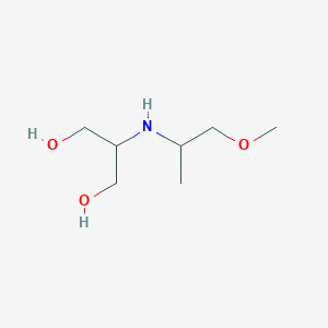 molecular formula C7H17NO3 B13333023 2-[(1-Methoxypropan-2-yl)amino]propane-1,3-diol 