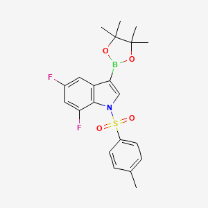 5,7-difluoro-3-(4,4,5,5-tetramethyl-1,3,2-dioxaborolan-2-yl)-1-tosyl-1H-indole