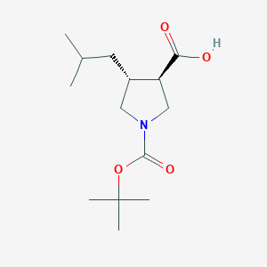 Rel-(3R,4R)-1-(tert-butoxycarbonyl)-4-isobutylpyrrolidine-3-carboxylic acid