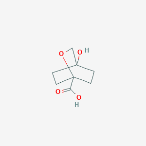 molecular formula C8H12O4 B13333057 4-Hydroxy-2-oxabicyclo[2.2.2]octane-1-carboxylic acid 