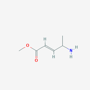 molecular formula C6H11NO2 B13333062 Methyl (2E)-4-aminopent-2-enoate 