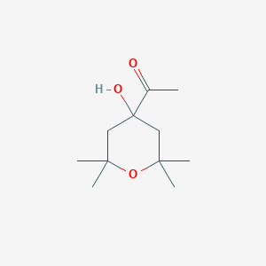 molecular formula C11H20O3 B13333115 1-(4-Hydroxy-2,2,6,6-tetramethyltetrahydro-2H-pyran-4-yl)ethan-1-one 