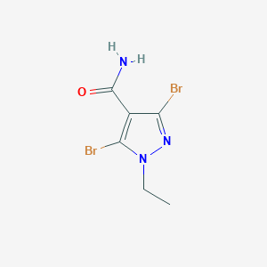 3,5-Dibromo-1-ethyl-1H-pyrazole-4-carboxamide