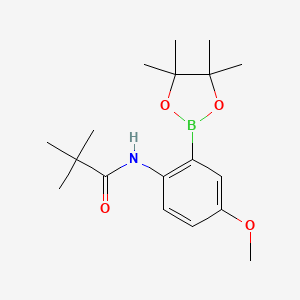 N-(4-Methoxy-2-(4,4,5,5-tetramethyl-1,3,2-dioxaborolan-2-yl)phenyl)pivalamide