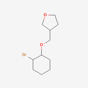 molecular formula C11H19BrO2 B13333197 3-([(2-Bromocyclohexyl)oxy]methyl)oxolane 