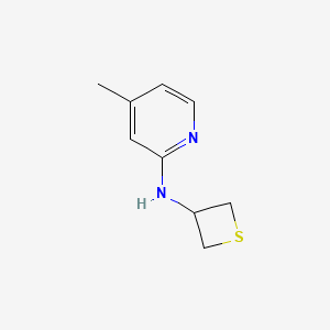 molecular formula C9H12N2S B13333213 4-Methyl-N-(thietan-3-yl)pyridin-2-amine 