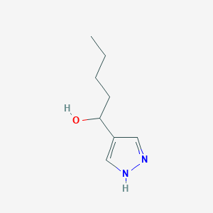 molecular formula C8H14N2O B13333219 1-(1H-Pyrazol-4-yl)pentan-1-ol 