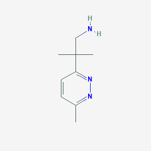 2-Methyl-2-(6-methylpyridazin-3-yl)propan-1-amine