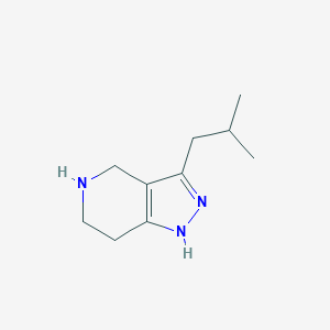 molecular formula C10H17N3 B13333228 3-(2-Methylpropyl)-1H,4H,5H,6H,7H-pyrazolo[4,3-c]pyridine 