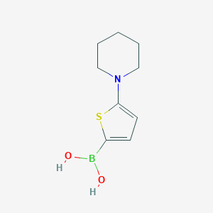 molecular formula C9H14BNO2S B13333249 (5-(Piperidin-1-yl)thiophen-2-yl)boronic acid 