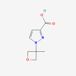 molecular formula C8H10N2O3 B13333252 1-(3-Methyloxetan-3-yl)-1H-pyrazole-3-carboxylic acid 