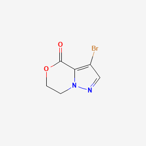 molecular formula C6H5BrN2O2 B13333256 3-Bromo-6,7-dihydro-4H-pyrazolo[5,1-c][1,4]oxazin-4-one 