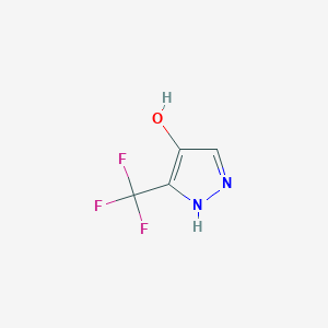 molecular formula C4H3F3N2O B13333280 3-(Trifluoromethyl)-1H-pyrazol-4-ol 