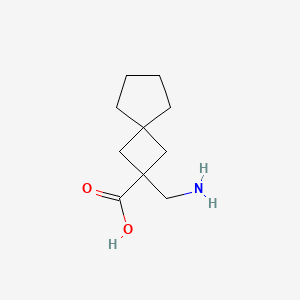 molecular formula C10H17NO2 B13333301 2-(Aminomethyl)spiro[3.4]octane-2-carboxylic acid 