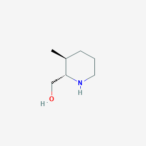 molecular formula C7H15NO B13333352 ((2S,3S)-3-Methylpiperidin-2-yl)methanol 