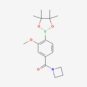 Azetidin-1-yl(3-methoxy-4-(4,4,5,5-tetramethyl-1,3,2-dioxaborolan-2-yl)phenyl)methanone