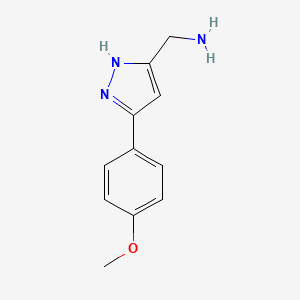 (3-(4-methoxyphenyl)-1H-pyrazol-5-yl)methanamine