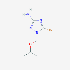 molecular formula C6H11BrN4O B13333444 5-Bromo-1-[(propan-2-yloxy)methyl]-1H-1,2,4-triazol-3-amine 