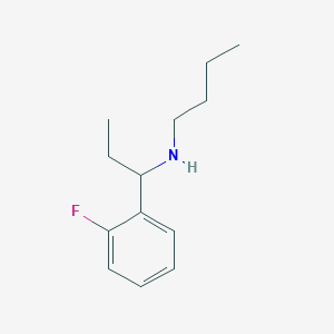 molecular formula C13H20FN B13333447 Butyl[1-(2-fluorophenyl)propyl]amine 