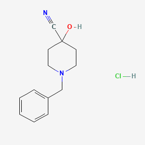 molecular formula C13H17ClN2O B1333345 1-苄基-4-氰基-4-羟基哌啶盐酸盐 CAS No. 71617-20-4