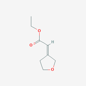 molecular formula C8H12O3 B13333460 Ethyl 2-(dihydrofuran-3(2H)-ylidene)acetate 