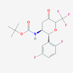 tert-Butyl ((2R,3S)-2-(2,5-difluorophenyl)-5-oxo-6-(trifluoromethyl)tetrahydro-2H-pyran-3-yl)carbamate