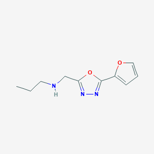 molecular formula C10H13N3O2 B13333475 {[5-(Furan-2-yl)-1,3,4-oxadiazol-2-yl]methyl}(propyl)amine 