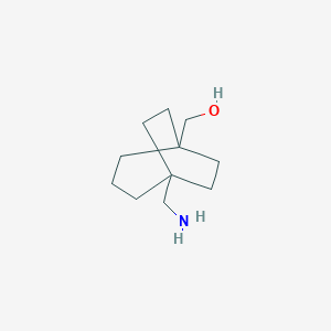 molecular formula C11H21NO B13333479 (5-(Aminomethyl)bicyclo[3.2.2]nonan-1-yl)methanol 