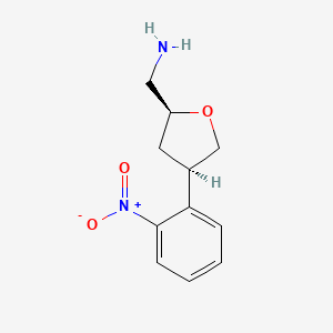 ((2S,4R)-4-(2-Nitrophenyl)tetrahydrofuran-2-yl)methanamine