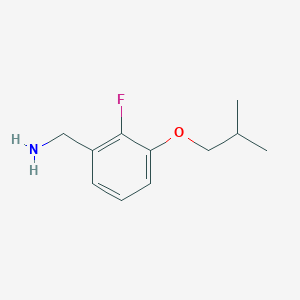 molecular formula C11H16FNO B13333529 (2-Fluoro-3-isobutoxyphenyl)methanamine 