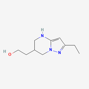 2-{2-ethyl-4H,5H,6H,7H-pyrazolo[1,5-a]pyrimidin-6-yl}ethan-1-ol