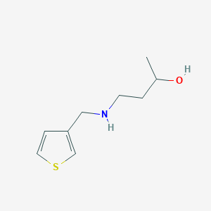 molecular formula C9H15NOS B13333618 4-((Thiophen-3-ylmethyl)amino)butan-2-ol 