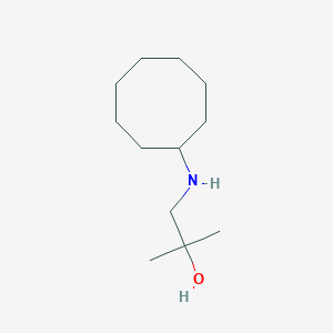 molecular formula C12H25NO B13333632 1-(Cyclooctylamino)-2-methylpropan-2-ol 