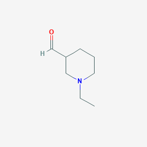 molecular formula C8H15NO B13333658 1-Ethylpiperidine-3-carbaldehyde 