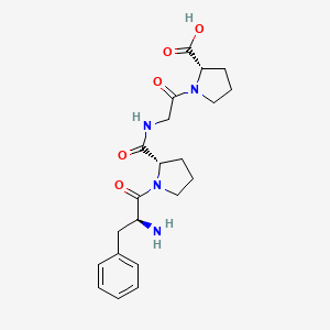 molecular formula C21H28N4O5 B13333670 L-Proline, L-phenylalanyl-L-prolylglycyl- CAS No. 288851-12-7